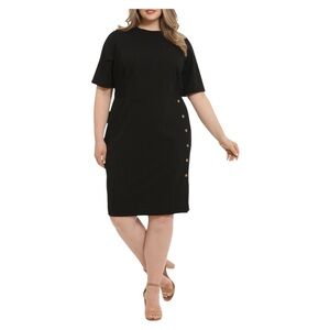 London Times Short Sleeve Sheath Dress
